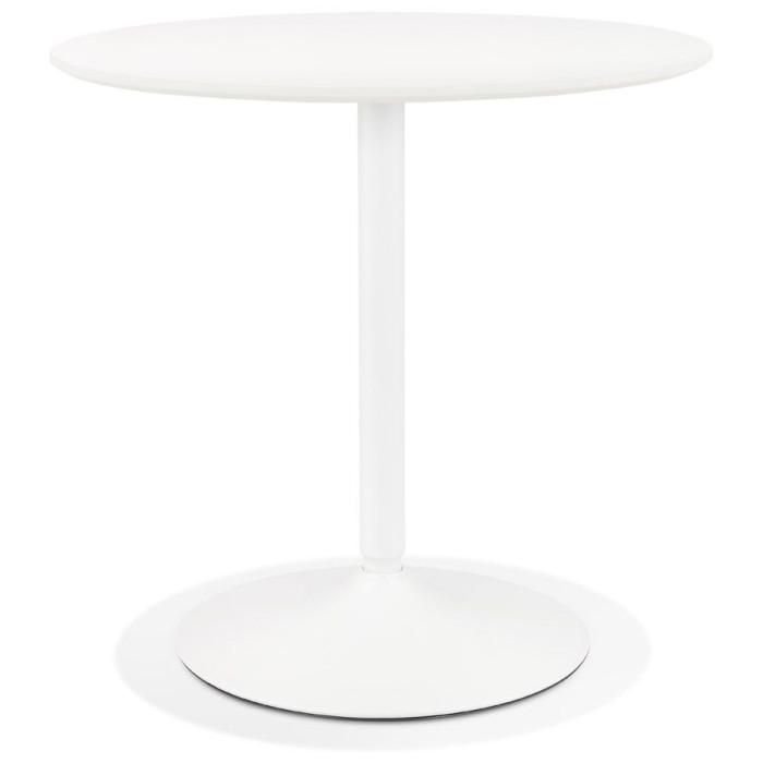 Table de Bar Design "Riccione" 80cm Blanc | Table de Bar Cuisine & Bar Argent