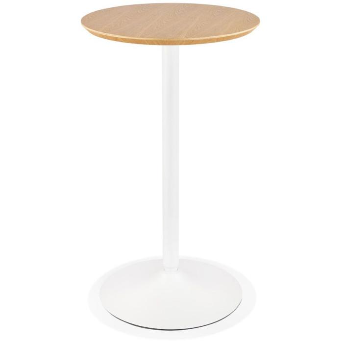 Table de Bar Design "Silvinho" 103cm Naturel & Blanc | Table de Bar Cuisine & Bar Naturel & Blanc