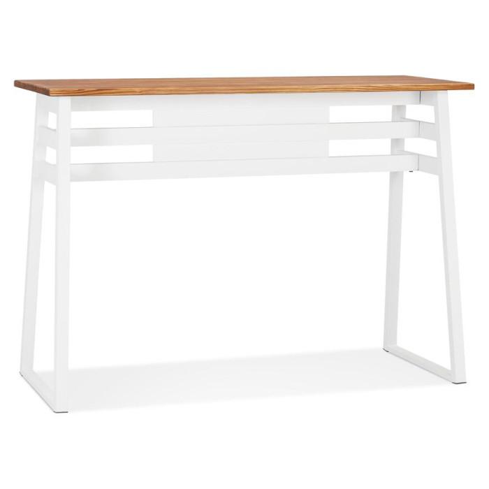 Table de Bar en Bois Design "Javier" 150cm Blanc | Table de Bar Cuisine & Bar Blanc