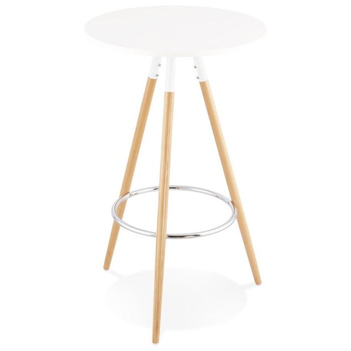 Table de Bar "Uzak" 101cm Blanc | Table de Bar Cuisine & Bar Blanc