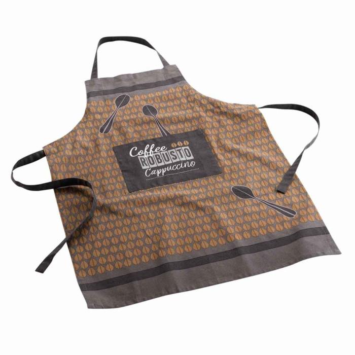 Tablier de Cuisine "Cappuccino" 84cm Marron | Tablier de Cuisine Linge de Cuisine Marron