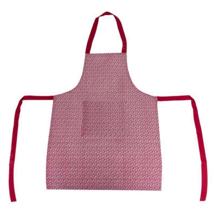 Tablier de Cuisine Imprimé "Olia" 80cm Rouge | Tablier de Cuisine Linge de Cuisine Rouge