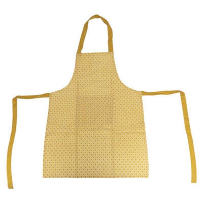 Tablier de Cuisine Imprimé "Paty" 80cm Jaune Ocre | Tablier de Cuisine Linge de Cuisine Jaune Ocre