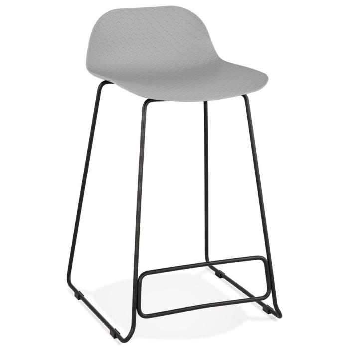 Tabouret de Bar "Blitz" 85cm Gris & Noir | Tabouret de bar Cuisine & Bar Gris & Noir