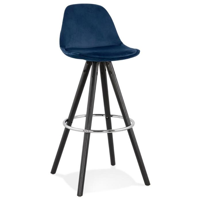 Tabouret de Bar "Caneo" 97cm Bleu & Noir | Tabouret de bar Cuisine & Bar Bleu & Noir