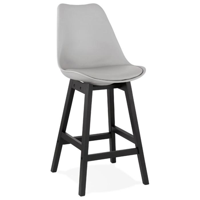 Tabouret de Bar Design "Cabelo" 102cm Gris & Noir | Tabouret de bar Cuisine & Bar Gris & Noir