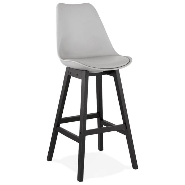 Tabouret de Bar Design "Cabelo" 112cm Gris & Noir | Tabouret de bar Cuisine & Bar Gris & Noir