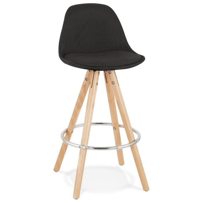 Tabouret de Bar Design "Cariboa" 87cm Noir & Beige | Tabouret de bar Cuisine & Bar Noir & Beige