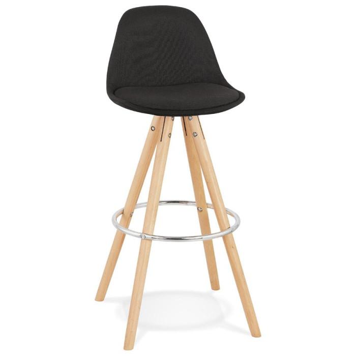 Tabouret de Bar Design "Cariboa" 97cm Noir & Beige | Tabouret de bar Cuisine & Bar Noir & Beige