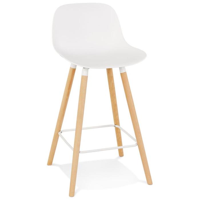 Tabouret de Bar Design "Grano" 89cm Blanc | Tabouret de bar Cuisine & Bar Blanc & Naturel