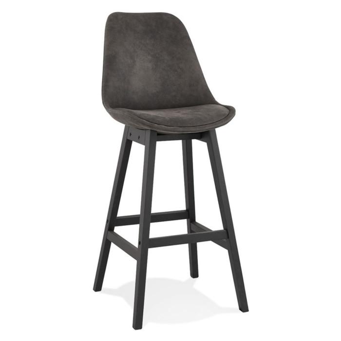 Tabouret de Bar Design "Vars" 113cm Gris & Noir | Tabouret de bar Cuisine & Bar Gris & Noir