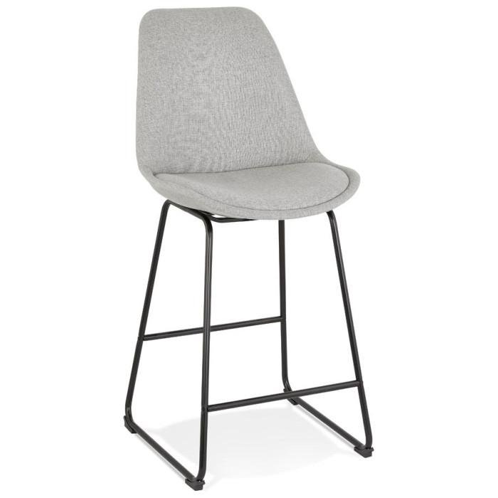 Tabouret de Bar Design "Veretia" 109cm Gris & Noir | Tabouret de bar Cuisine & Bar Gris & Noir