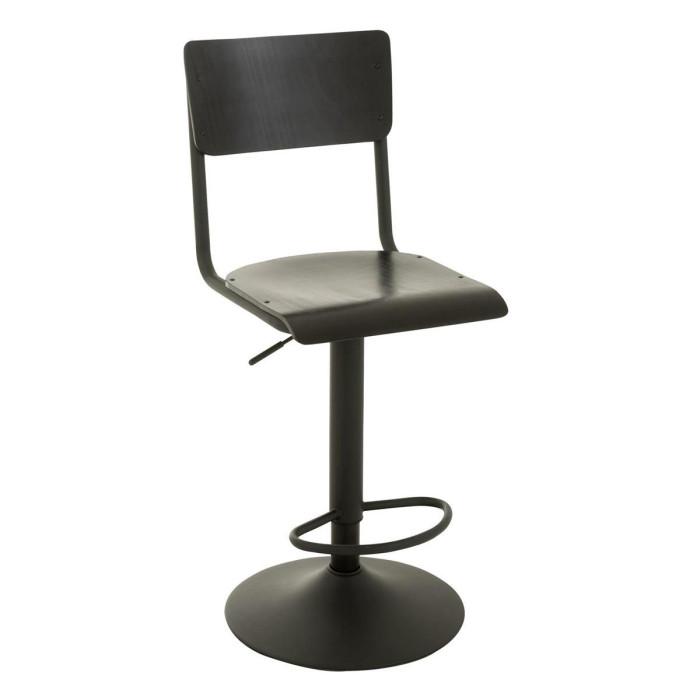 Tabouret de Bar en Bois "Mauricio" 105cm Noir | Tabouret de bar Cuisine & Bar Noir