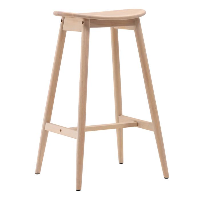 Tabouret de Bar en Bois "Orust" 76cm Naturel | Tabouret de bar Cuisine & Bar Naturel