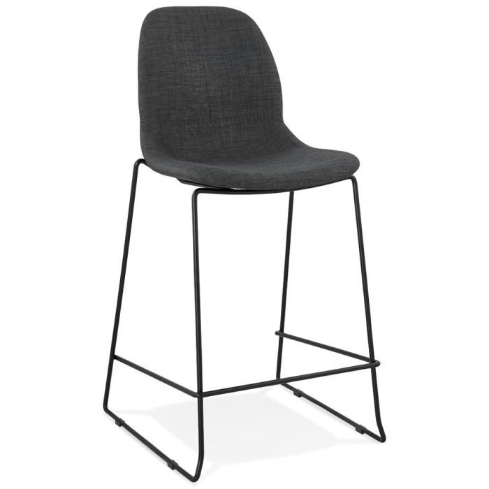 Tabouret de Bar en Tissu "Oscar" 101cm Gris Foncé | Tabouret de bar Cuisine & Bar Gris Foncé