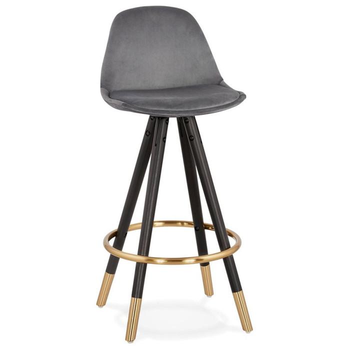 Tabouret de Bar "Krill" 87cm Gris & Noir | Tabouret de bar Cuisine & Bar Gris & Noir