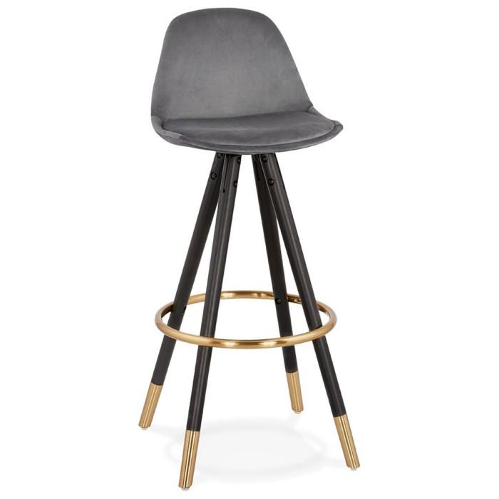 Tabouret de Bar "Krill" 97cm Gris & Noir | Tabouret de bar Cuisine & Bar Gris & Noir