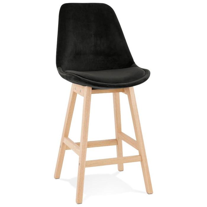 Tabouret de Bar "Minor" 103cm Noir & Naturel | Tabouret de bar Cuisine & Bar Noir & Naturel