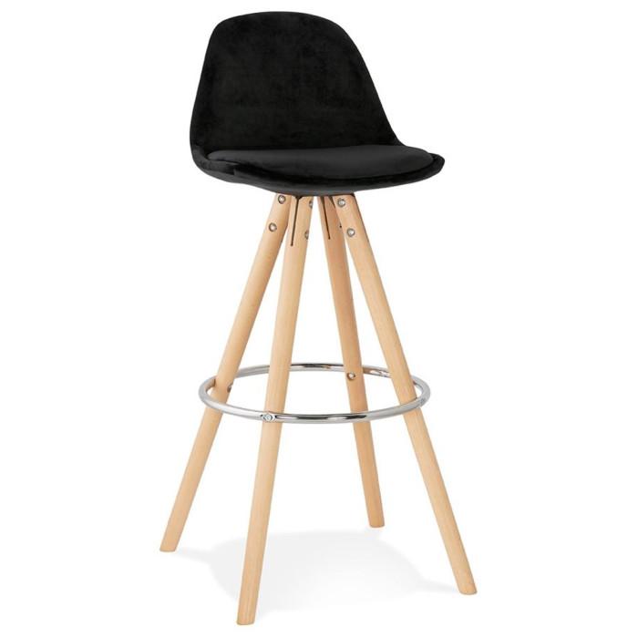 Tabouret de Bar Scandinave "Miro" 97cm Noir & Naturel | Tabouret de bar Cuisine & Bar Noir & Naturel