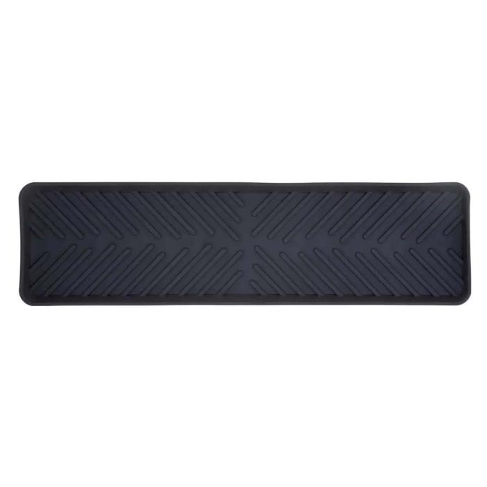 Tapis Égouttoir "Vaisselle" 10x40cm Gris | Tapis d’Évier & Porte-Éponge Equipement de Cuisine Gris