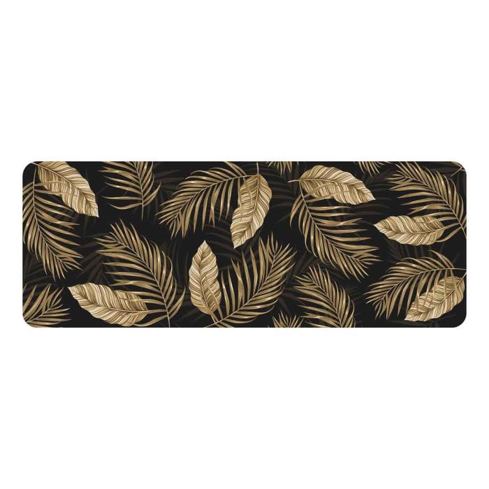 Tapis de Cuisine "Goldena" 45x120cm Noir & Or | Tapis de Cuisine Linge de Cuisine Noir & Or