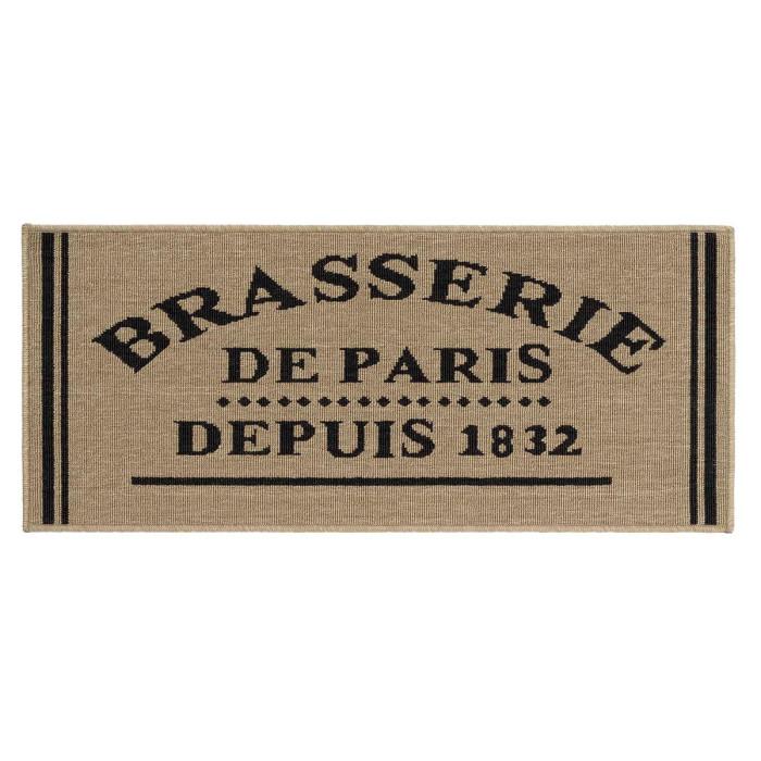 Tapis de Cuisine "Troquet" 50x120cm Marron | Tapis de Cuisine Linge de Cuisine Marron