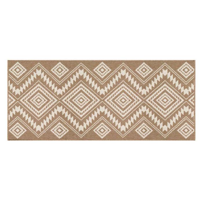 Tapis Multi-Usage Déco "Lexy" 50x120cm Naturel | Tapis de Cuisine Linge de Cuisine Naturel