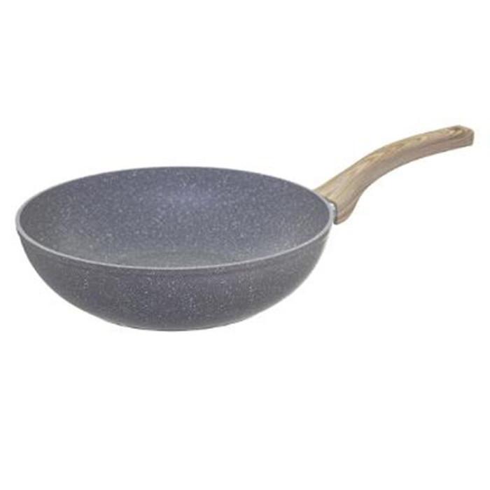 Wok en Aluminium "Nature" 28cm Gris | Poêle & Sauteuse Poêle & Sauteuse Gris