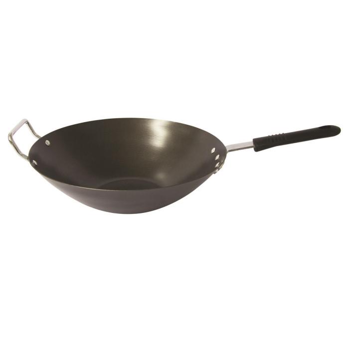 Wok en Inox "Tous Feux" 33cm Noir | Poêle & Sauteuse Poêle & Sauteuse Noir