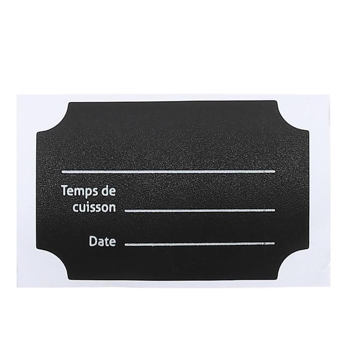 Lot de 24 Étiquettes Bocaux "Cuisine" 7cm Noir | Accessoire de Conservation Accessoire de Conservation Accessoire de Conservation