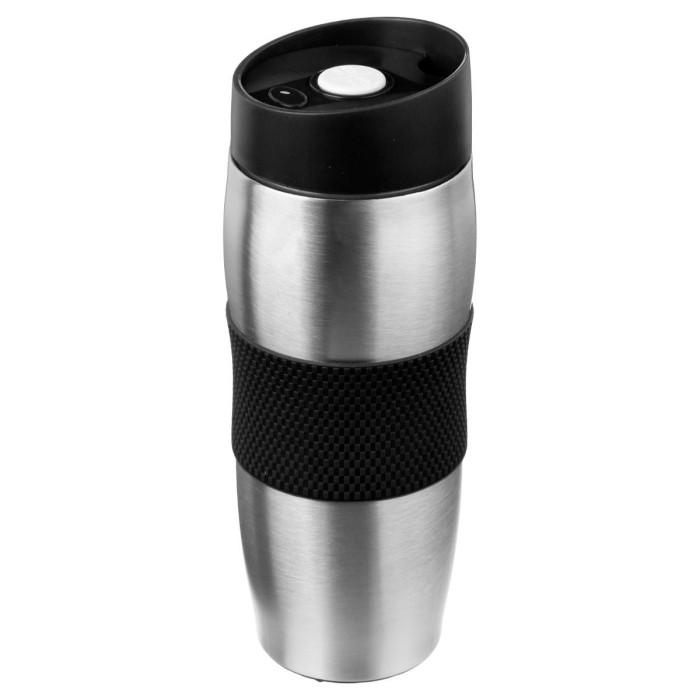 Mug Isolant "Inox & Silicone" 0,35L Noir | Bouteille Isotherme Bouteille Isotherme Bouteille Isotherme