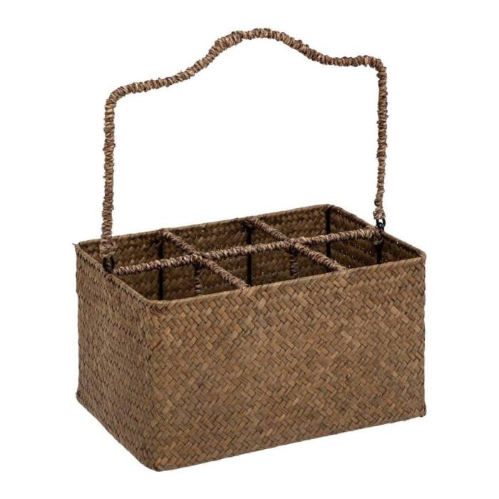 Porte-Bouteilles 6 Emplacements "Floral" 37cm Marron | Porte-Bouteilles Equipement de Cuisine Marron