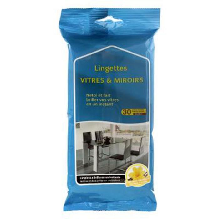 Lot de 30 Lingettes "Vitres & Miroirs" 20cm Blanc | Accessoire de Nettoyage Accessoire de Nettoyage Accessoire de Nettoyage